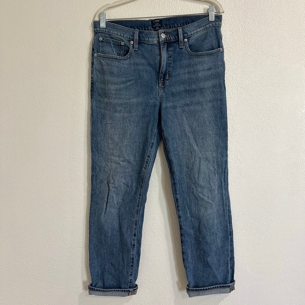J.Crew CG489 Slim Boyfriend Jeans Medium Wash Straight Leg Denim Size 29